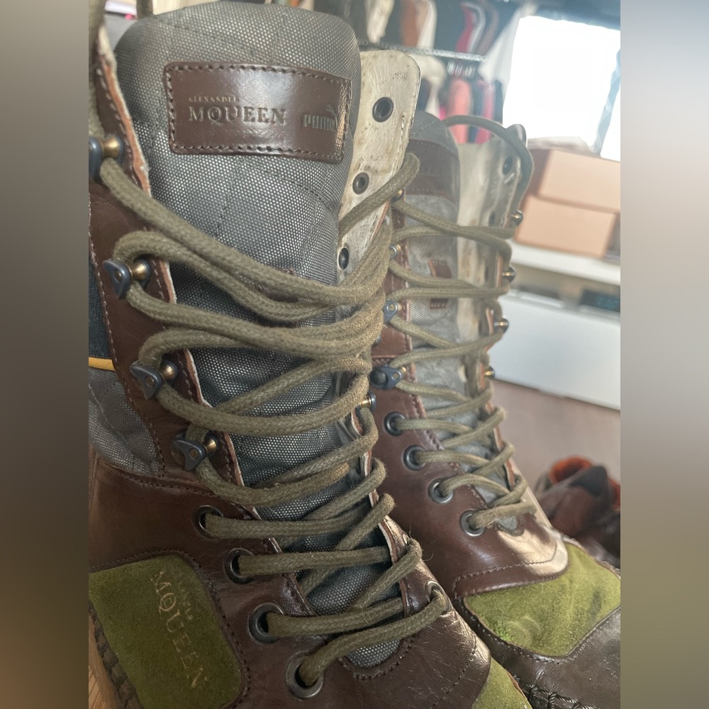 Alexander McQueen X Puma Joust boot green brown size 9 - Picture 4 of 16